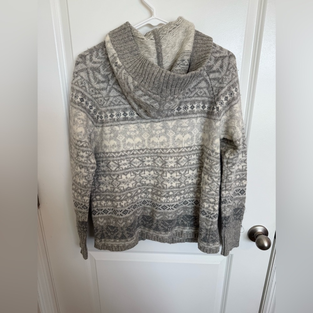 NWT Eddie Bauer Lambswool Hooded Sweater Medium - Picture 3 of 3